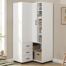 Edna 3 Drawer Corner Wardrobe