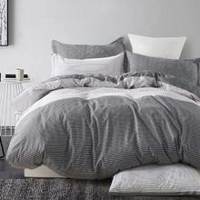 Grey Noah Cotton Quilt Cover Set