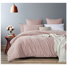 Pink Ava Vintage Washed Cotton Quilt Cover Set