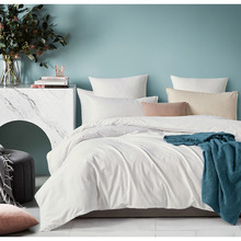 White Ava Vintage Washed Cotton Quilt Cover Set