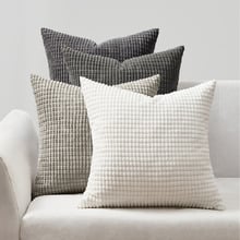4 Piece Corn Grain Cuthbert Velvet Cushion Cover Set