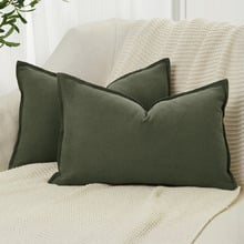 Pipetio Linen & Cotton Lumbar Cushion Covers (Set of 2)