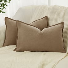 Pipetio Linen & Cotton Lumbar Cushion Covers (Set of 2)