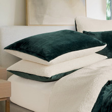Berryl Teddy Sherpa Velvet Standard Pillowcases (Set of 2)