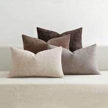 4 Piece Kenzie Rectangular Chenille Cushion Cover Set