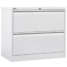 White Remo 2 Drawer Lateral Filing Cabinet