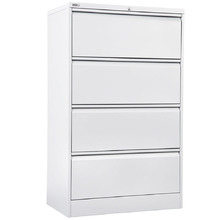 White Remo 4 Drawer Lateral Filing Cabinet