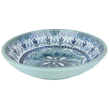 Blue & Green Fresco Shallow Cat Saucer