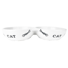 Ollie Ceramic Double Cat Bowl