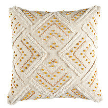 Prairie Embroidered Cotton Cushion