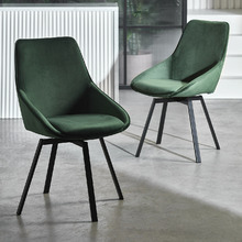 Nappa Velvet Swivel Dining Chairs (Set of 2)