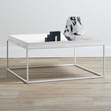 Como Tray Top Steel Coffee Table