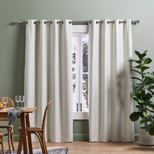 Lexington Cream Blockout Eyelet Curtains (Set of 2)