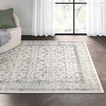 Blue & Cream Evanna Vintage-Style Rug