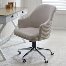 Cream Palmer Velvet Office Chair