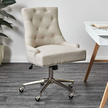 Windsor Scoop Back Linen Office Chair