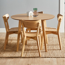 4 Seater Natural Larsen Round Dining Set