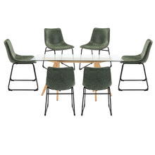 6 Seater Trestle Dining Table & Vintage Phoenix Dining Chair Set