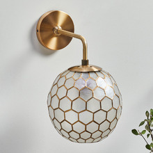 Honeycomb Capiz Shell & Steel Wall Sconce