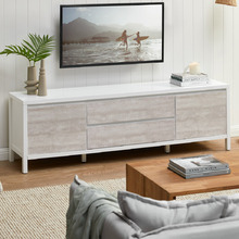 180cm Whitewash Kingscliff TV Unit