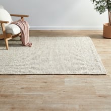 Natural Marlie Hand-Woven Wool-Blend Rug