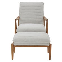 Stone Aldric Armchair & Ottoman Set
