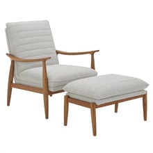 Stone Aldric Armchair & Ottoman Set
