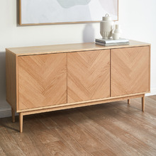 150cm Dion Herringbone Oak Wood Sideboard