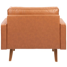 Stockholm Faux Leather Armchair & Ottoman Set