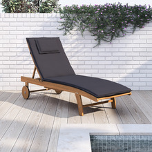 Monaco Wheeled Outdoor Hardwood Sun Lounger