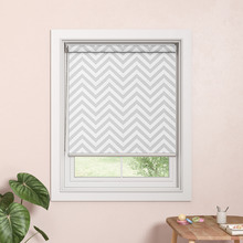 Grey Chevron Blockout Roller Blind