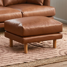 Bungalow Faux Leather Ottoman