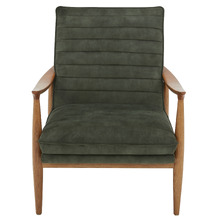 Olive Green Aldric Velvet Armchair