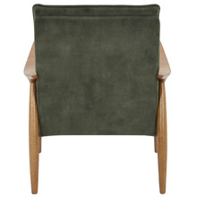 Olive Green Aldric Velvet Armchair