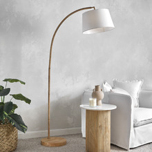 Jackson Metal Wrapped Wicker Arched Floor Lamp