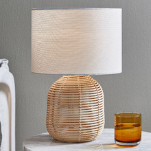 38cm Lyla Rattan Table Lamp