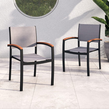 Maui Aluminium Outdoor Dining Chairs (Set of 2)
