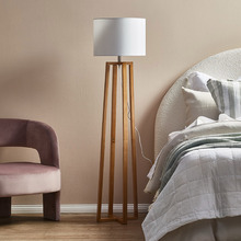 Shalby Rubberwood Floor Lamp