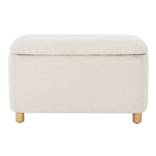 Duncan Boucle Storage Ottoman Bench