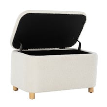 Duncan Boucle Storage Ottoman Bench