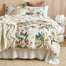 Vanilla Lulani Cotton Sateen Quilt Cover Set