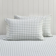 Gingham Washed Cotton Standard Pillowcases (Set of 2)