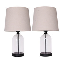 48cm Grace Glass Table Lamps (Set of 2)