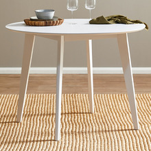 White Larsen Round Dining Table