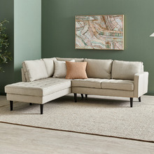 Beige Stockholm 5 Seater Sofa with Chaise