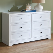 White Aurora 6 Drawer Chest