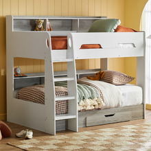 Castel Single Bunk Bed with Shelves