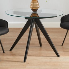 100cm Anders Round Glass-Top Dining Table