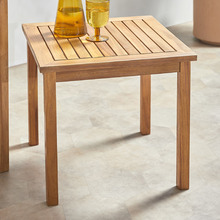 Natural Santa Cruz Acacia Wood Outdoor Side Table