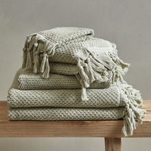 6 Piece Hand-Knotted Cotton Towel Set